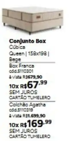 Tumelero Conjunto box cúbica queen oferta