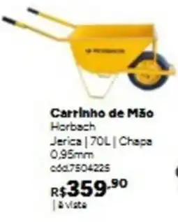 Tumelero Carrinho de Mão Horbach oferta