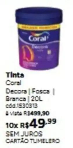 Tumelero Tinta coral decora | fosca | branca oferta