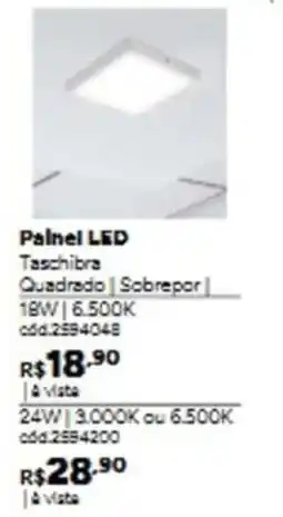 Tumelero Panel led taschbra quadrado sobrepor oferta