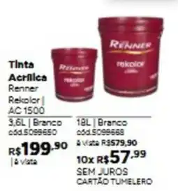 Tumelero Tinta Acrílica Renner Rekolor oferta