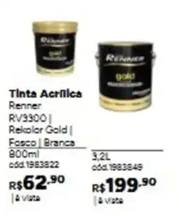 Tumelero Tinta Acrilica Renner oferta