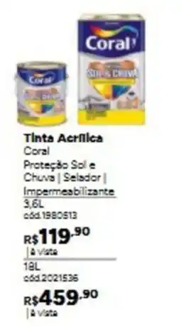 Tumelero Tinta Acrílica Coral Proteção Sol e Chuva | Selador | Impermeabilizante oferta