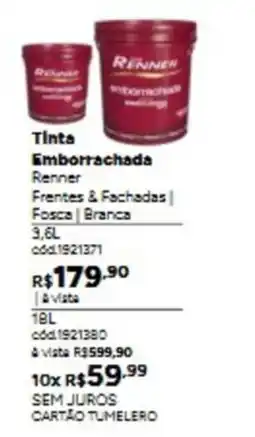 Tumelero Tinta emborrachada renner frentes & fachadas fosca branca oferta