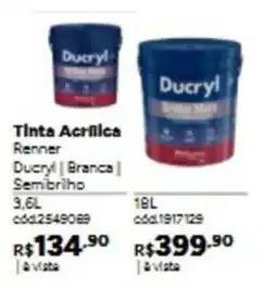 Tumelero Tinta Acrílica Renner Ducryl | Branca | Semibrilho oferta
