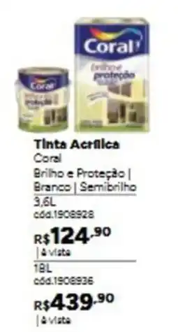 Tumelero Tinta Acrílica Coral Brilho e Proteção | Branco | Semibrilho oferta