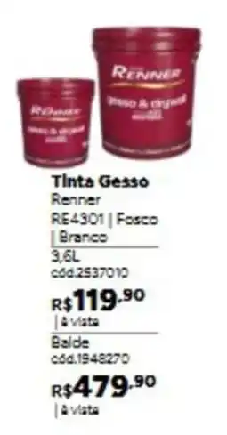 Tumelero Tinta gesso renner oferta