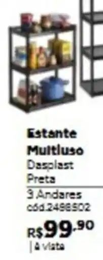 Tumelero Estante Multiluso Dasplast Preta oferta