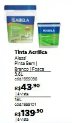 Tumelero Tinta Acrílica Alessi Pinta Bem | Branco | Fosca oferta