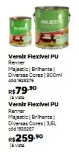 Tumelero Verniz flexivel pu renner majestic | brilhante | diversas cores oferta