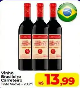 Rebouças Supermercados Vinho Brasileiro Carreteiro Tinto Suave oferta