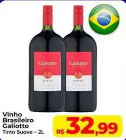 Rebouças Supermercados Vinho Brasileiro Galiotto Tinto Suave oferta