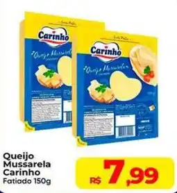Rebouças Supermercados Queijo Mussarela Carinho Fatiado oferta