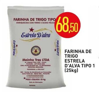 Calvo Atacadista Farinha de Trigo Estrela D'alva Tipo 1 25kg oferta