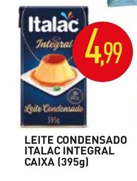 Calvo Atacadista Leite Condensado Italac Integral caixa 395g oferta