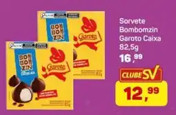 Supermercados São Vicente Sorvete Bombomzin Garoto Caixa oferta