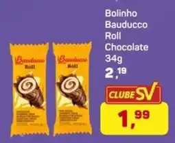 Supermercados São Vicente Bolinho Bauducco Roll Chocolate oferta