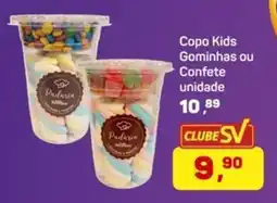 Supermercados São Vicente Copo Kids Gominhas ou Confete oferta