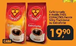 Supermercados Nori Café torrado e moído trés corações oferta