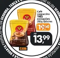 Supermercados Nori Café cappuccino três corações oferta