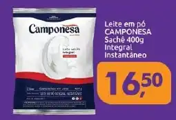 Supermercados Nori Leite em pó camponesa sachê integral instantâneo oferta