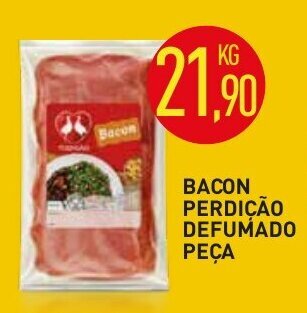 Calvo Atacadista Bacon Perdigao Defumado peca 1kg oferta
