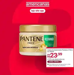 Lojas Americanas Pantene - creme de tratamento oferta