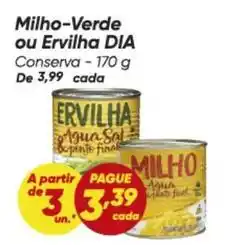 Dia Dia - milho-verde ou ervilha oferta