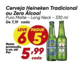 Dia Heineken - cerveja tradicional ou zero álcool oferta