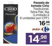 Carrefour Cirio - passata de tomate oferta