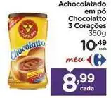 Carrefour 3 corações - achocolatado em pó chocolatto oferta