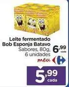 Carrefour Batavo - leite fermentado bob esponja oferta