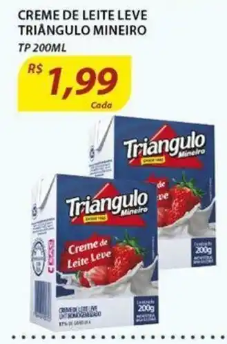Assaí Atacadista Creme de Leite Leve Triangulo Mineiro 200ml oferta