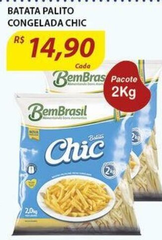 Assaí Atacadista Batata Palito Congelada Chic 2kg oferta