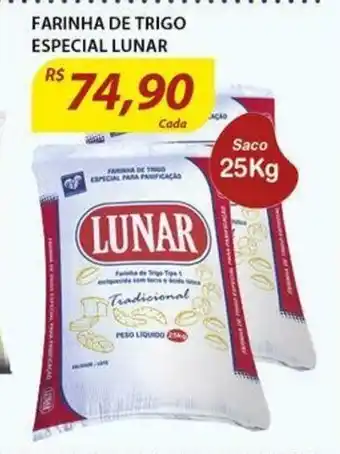 Assaí Atacadista Farinha de Trigo Especial Lunar 25kg oferta