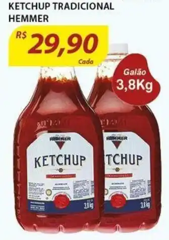 Assaí Atacadista Ketchup Tradicional Hemmer 3.8kg oferta