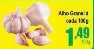 Higa's Supermercado Alho Granel a cada 100g oferta
