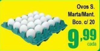 Higa's Supermercado Ovos S. Marta/ Mant. bco. c/20 oferta