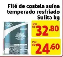 Mercado Extra Filé de costela suína temperado resfriado oferta