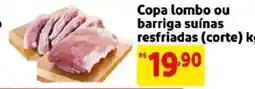 Mercado Extra Copa lombo ou barriga suínas resfriadas corte oferta