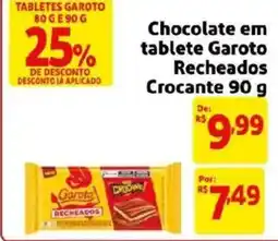 Mercado Extra Chocolate em tablete garoto recheados oferta