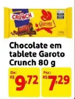 Mercado Extra Chocolate em tablete garoto crunch oferta
