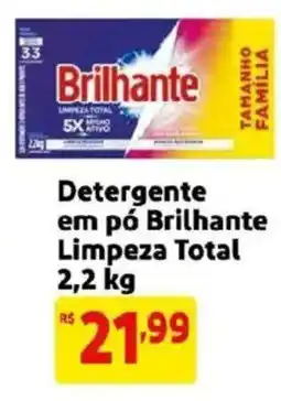 Mercado Extra Detergente em pó Brilhante Limpeza Total oferta