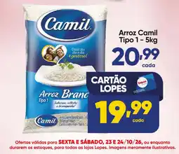 Lopes Supermercados Arroz branco tipo 1 oferta