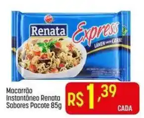 Macarrão instantâneo renata sabores pacote 85g