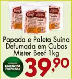 Confiança Supermercados Papada e Paleta Suína Defumada em Cubos Mister Beef oferta