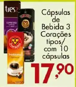 Confiança Supermercados Cápsulas de Bebida 3 Corações tipos oferta