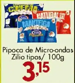 Confiança Supermercados Pipoca de Micro-ondas Zilio tipos oferta