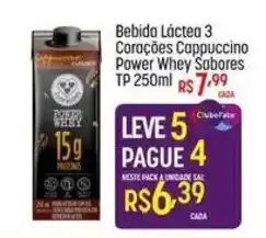 Muffato Bebida Láctea 3 Corações Cappuccino Power Whey Sabores oferta