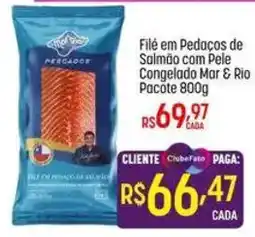 Muffato Filé em Pedaços de Salmão com Pele Congelado Mar & Rio oferta